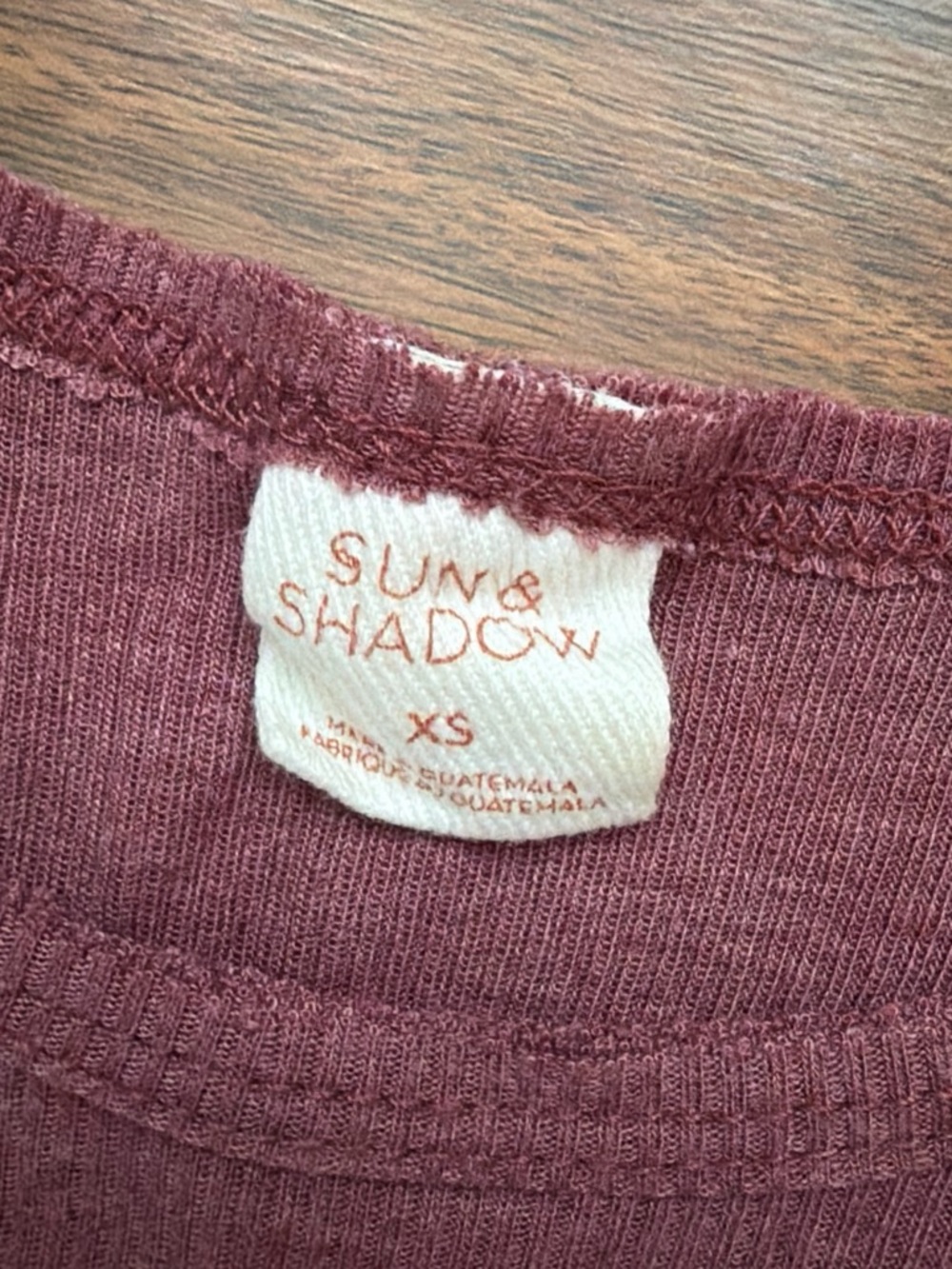 Sun & Shadow Ribbed Tank Top - Maroon - Picture 5 of 8